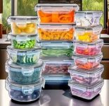 Conjunto de 16 Potes Herméticos Decoteam Com Tampa e Trava – Croix