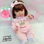 Boneca Bebê Baby Real Reborn Realista Bolsa + 28 Itens