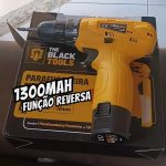 Furadeira parafusadeira sem fio de 10mm The Black Tools