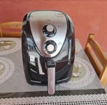 Fritadeira elétrica sem óleo Mondial Cozinha AFN-50 5L preta e inox 127V