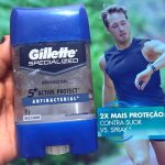 Desodorante Gel Antitranspirante Gillette Antibacterial 82g