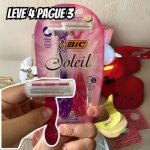 Aparelho de Depilar BIC Soleil Rosa, Roxo e Laranja Leve 4 Pague 3