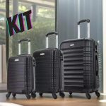 Conjunto de Malas de viagem PP, P e M Detroit Swiss Move Preta