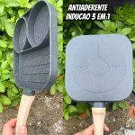 Frigideira Antiaderente Inducao 3×1 Partes Ovo Hambúrguer