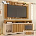 Rack Com Painel TV até 65 Polegadas Marrom Life Caemmun