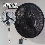 Ventilador de Parede New 50cm Preto Preto Ventisol