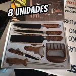 Facas Em Inóx Profissional Luxo Pra Churrasco Cozinha