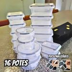 Conjunto 16 Potes Herméticos Croix Empilhavel Tampa E Trava