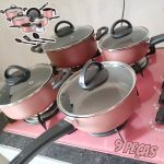 Jogo De Panelas Antiaderente 9 Peças Teflon