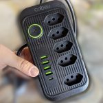 Extensão 5 Tomadas E 4 Usb 1 Pd Led Bivolt Power