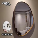 Espelho orgánico de parede Orgánico do 60cm x 40cm