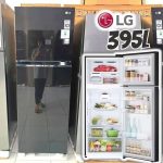 LG geladeira GN-B392PX com freezer 395 litros preta 110v