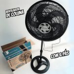 Ventisol Ventilador de Coluna Oscilante, Turbo 6 Pás Premium, Preto, 40cm, 127V