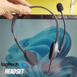 Headset com fio Logitech H111 com Microfone com Redução de Ruído e Conexão 3,5mm