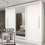 Guarda-roupa Casal 3 Portas 1 Porta Espelhada Milão