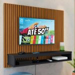 Painel Tv Até 50 Polegadas Ripado Com Nicho