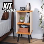 Kit 2 Criado Mudor Mesa De Cabeceira Charme