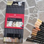 Lápis De Cor, Faber-Castell, Redondo, Supersoft, 12 Cores, Tons Pele