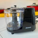 Mini Processador De Alimentos Amvox 100w Preto – Apr1001 3 Funções
