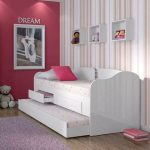 Sofá Cama Ditália Solteiro Cama Auxiliar 2 Gav. Cm-08 Branco