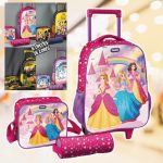 Kit De Mochila Escolar Magic Kids Mochila De Rodinhas Com Estojo E Lancheira