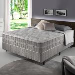 Cama Box Casal Cinza + Colchão Molas Ensacadas Alabama 138x188x61cm