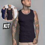 Kit 3 Camisetas Regatas Americana Ribana Masculina Premium