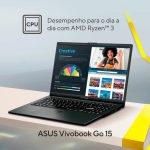 Notebook ASUS Vivobook Go 15 E1504FA AMD Ryzen 3 7320U 4Gb Ram 128Gb SSD Windows 11