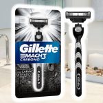Gillette Mach3 Carbono Aparelho de barbear reutilizável