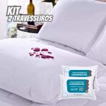 2 Travesseiros Antialérgico Impermeável 50×70 Lavável