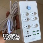 Extensão Tomada, Régua Tomada, Régua de Energia, 6 Tomadas