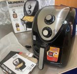 Fritadeira Sem Óleo Air Fryer 5L, Mondial, Preto/Inox, 1900W
