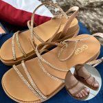 Sandália Feminina Papete Birken Flatform Brilho Strass Gigil