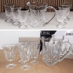 Conjunto jarra com 6 taças de cristal dublin 1,5L y 230ml Lyor