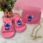 Kit Infantil Stitch Sandália e Bolsa Feminina