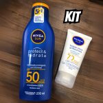 Nivea Sun Protect & Hidrata Fps50 200ml + Prot Sol Facial T.seco Fps70 40ml