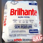 Detergente em Pó Brilhante Sem Perfume 4kg