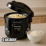 Panela de Arroz Elétrica Mondial Fast Rice 5 Premium 5 Xícaras 400W