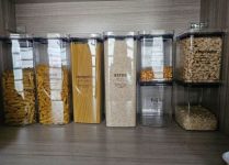 8 Potes Herméticos em Acrílico Cristal