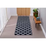 Tapete Passadeira Geométrico Jacquard Antiderrapante 1,40 X 0,50 M