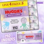 Lenços Umedecidos Huggies One & Done Leve 4 Pague 3 – 192 unidades