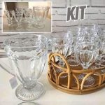 Conjunto de Jarra 1,1L e Copos 330ml de Vidro Haus Libélula Empire 7 Peças