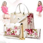 Bolsa Feminina Tote Lateral Transversal de Mão e Carteira KIT 3 PEÇAS