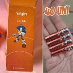 Caixa de Pilha AA com 40 unidades Elgin Palito