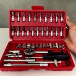 Kit Chaves Jogo Catraca Reversível Soquetes 46 Peças Maleta – New