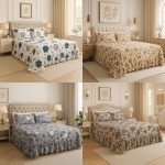 Kit Colcha Lençol com Babado Queen 3 Peças Micropercal