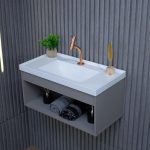 Gabinete com Cuba para Banheiro 100% MDF Gianduia Zoff