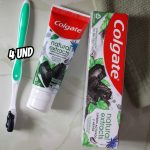 Colgate Creme Dental Natural Extracts Carvão Ativado e menta 4 unid 90g
