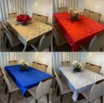 Toalha de Mesa Jacquard Luxo 6 Lugares