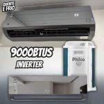 Ar Condicionado Split Inverter Philco Espelhado 9000 Btus Quente e Frio